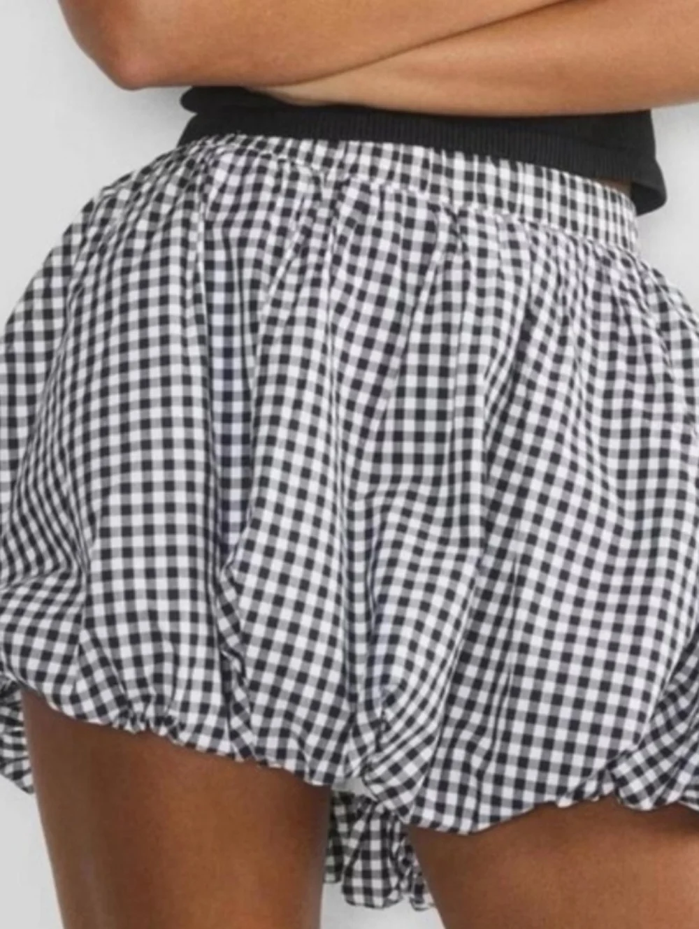 NEW Aritzia Sunday Best Low Rise Bubbly Gingham Poplin Mini Skirt - M